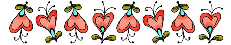 Border Heart Flowers