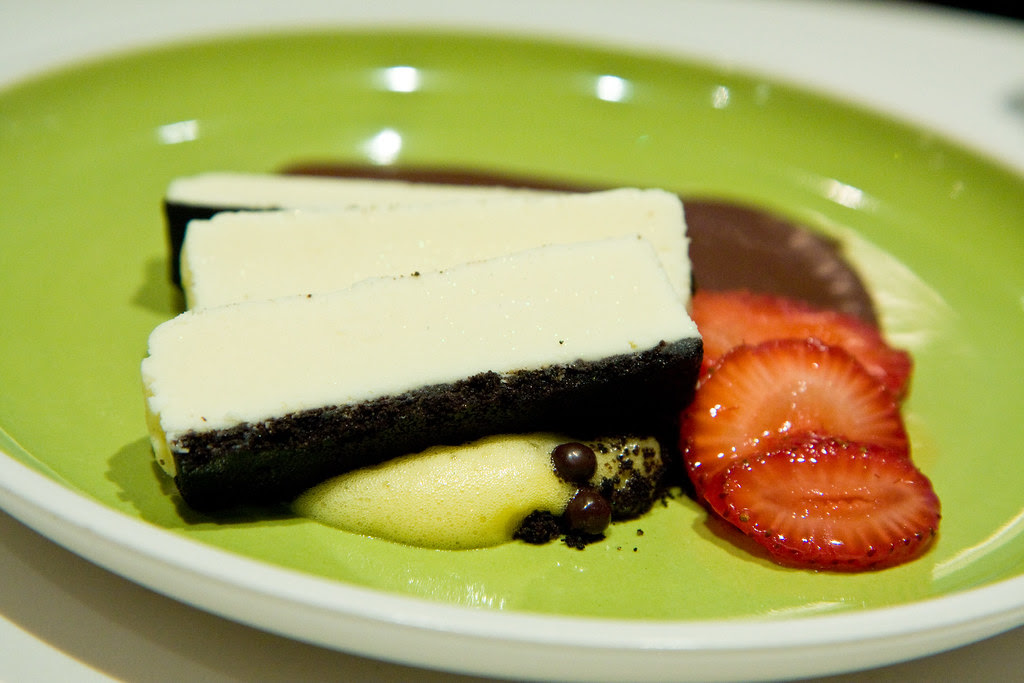 Yuzu Eskimo with oreo soil, strawberries, and passionfruit, Spot Dessert Bar