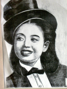 美空ひばり似顔絵 No1370 有名人の似顔絵二万枚公開中