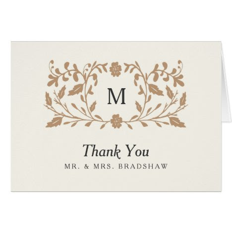 Vintage Gold Floral Card