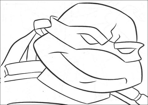ninja turtle's face coloring page  free printable coloring