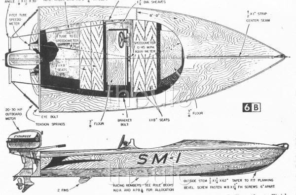 Details about HYDROPLANE BOAT PLANS SPORT RACING INBOARD OUTBOARD