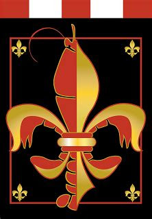 Black and gold polka dot plates. Crawfish Fleur de Lis | Windcrafts The Flag Shop