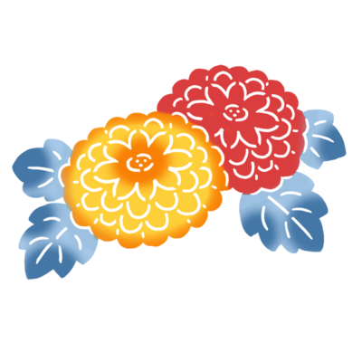 小菊a 黄紅 の無料素材 イラスト沖縄 おきなわ