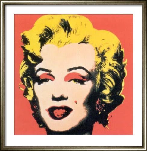 Framed Posters: - Andy Warhol Marilyn 1967 (on red ground) Framed Art Print (81 x 80 cm) 