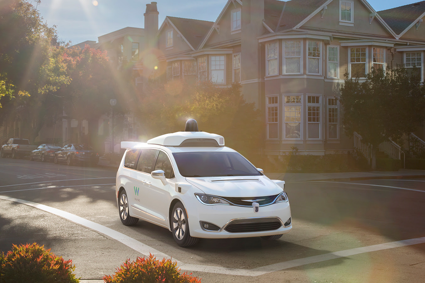 2017 Chrysler Pacifica Hybrid for Waymo front three quarter