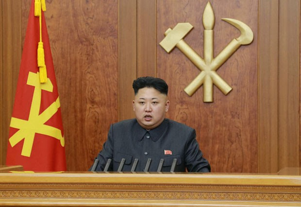 Kim Jong-un justificou em discurso execução de seu tio (Foto: Kyodo/Reuters)