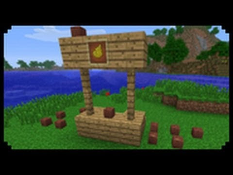 minecraft: how to make a lemonade stand - youtube