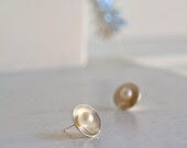 Sterling With Pearls Dinner Party Post Earrings, Pearl Earrings, Wearable Art Jewelry, Fashion Jewelry - kathiroussel