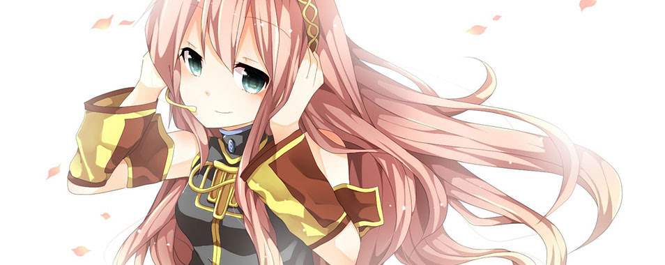 巡音ルカ シンプルでおしゃれな白背景の壁紙 ボカロ画像
