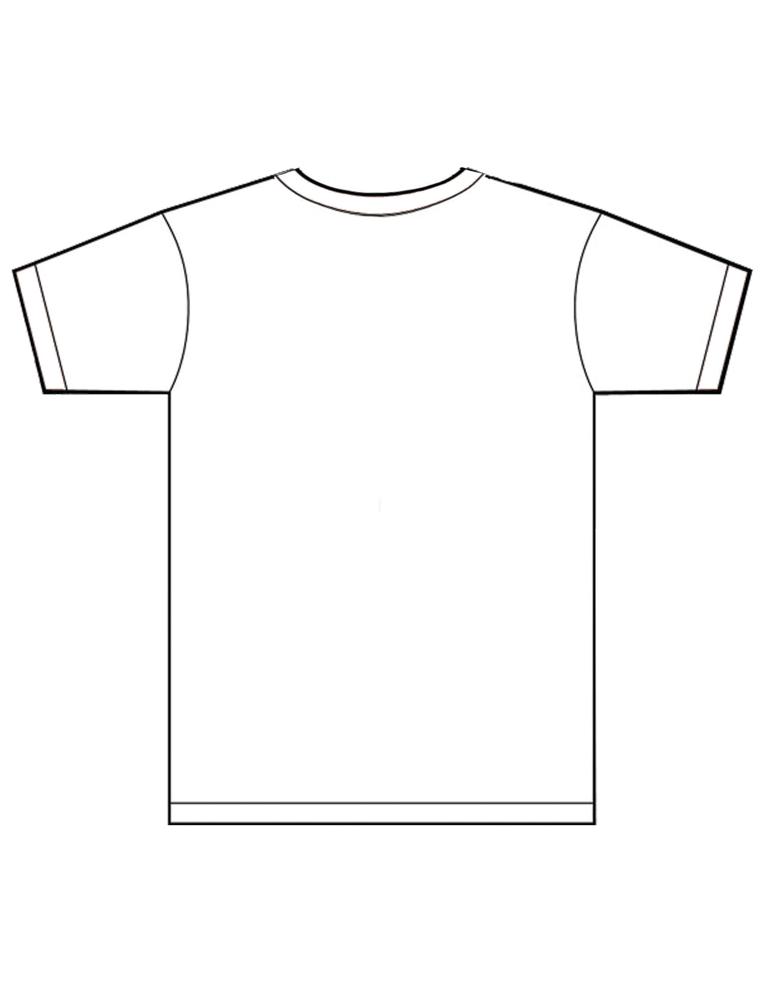 Download Blank T-Shirt Template Back