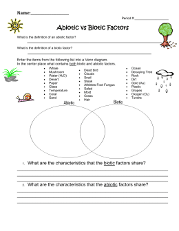 biotic vs. abiotic factors