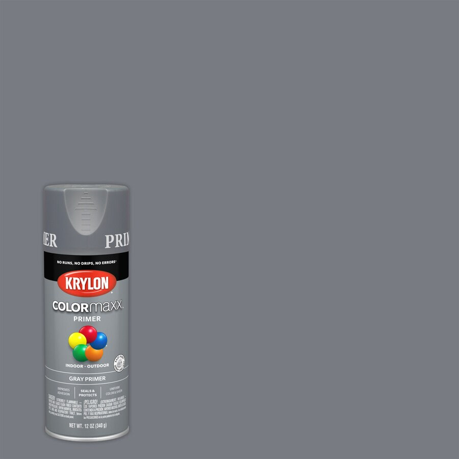 Krylon Colormaxx Flat Gray Spray Paint And Primer In One Net Wt 12 Oz In The Spray Paint Department At Lowes Com