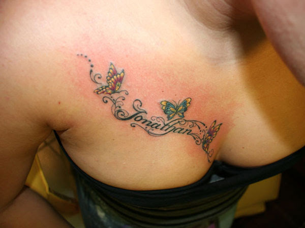 butterfly chest tattoos for girls | Tattoos Designs Ideas