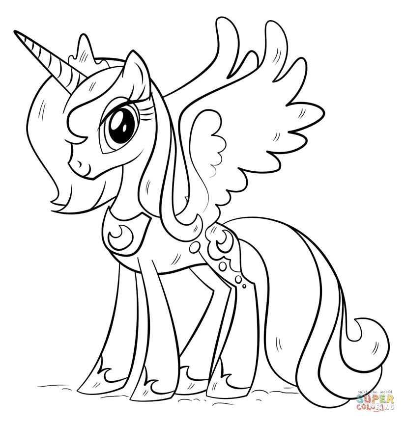 Princess Luna From My Little Pony Coloring Page My Little Pony