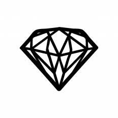 宝石 シルエット イラストの無料ダウンロードサイト シルエットac