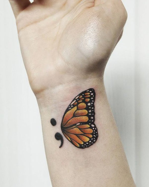 Amazing And Simple Semicolon Tattoo Design | Incredible Snaps