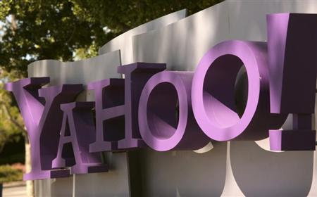The Yahoo logo is shown at the company's headquarters in Sunnyvale, California April 16, 2013. REUTERS/Robert Galbraith
