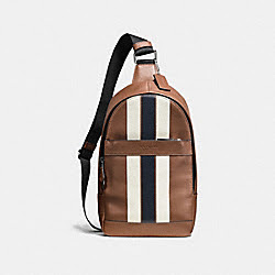 CHARLES PACK IN VARSITY LEATHER - COACH f72226 - Dark Saddle/Midnight