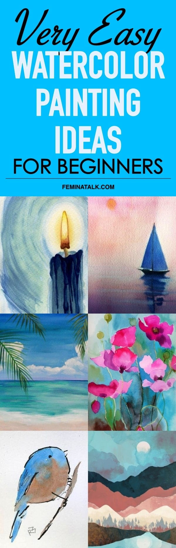 55 Very Easy Watercolor Painting Ideas For Beginners - FeminaTalk