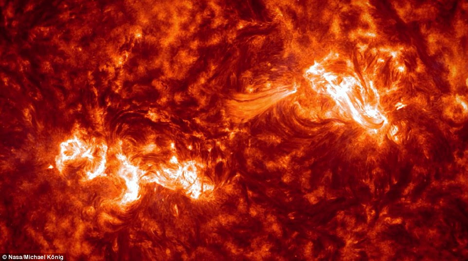 Filmmaker Michael König from Cologne, Germany has created an amazing video showing solar activity (shown). It was made by stitching together footage from Nasa's Solar Dynamics Observatory over five years