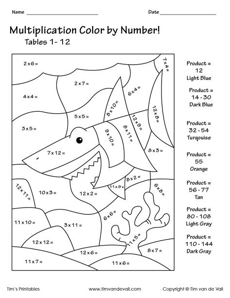 Our math multiplication worksheets can be used in the classroom or for home practice. free printable color by number multiplication worksheets times tables