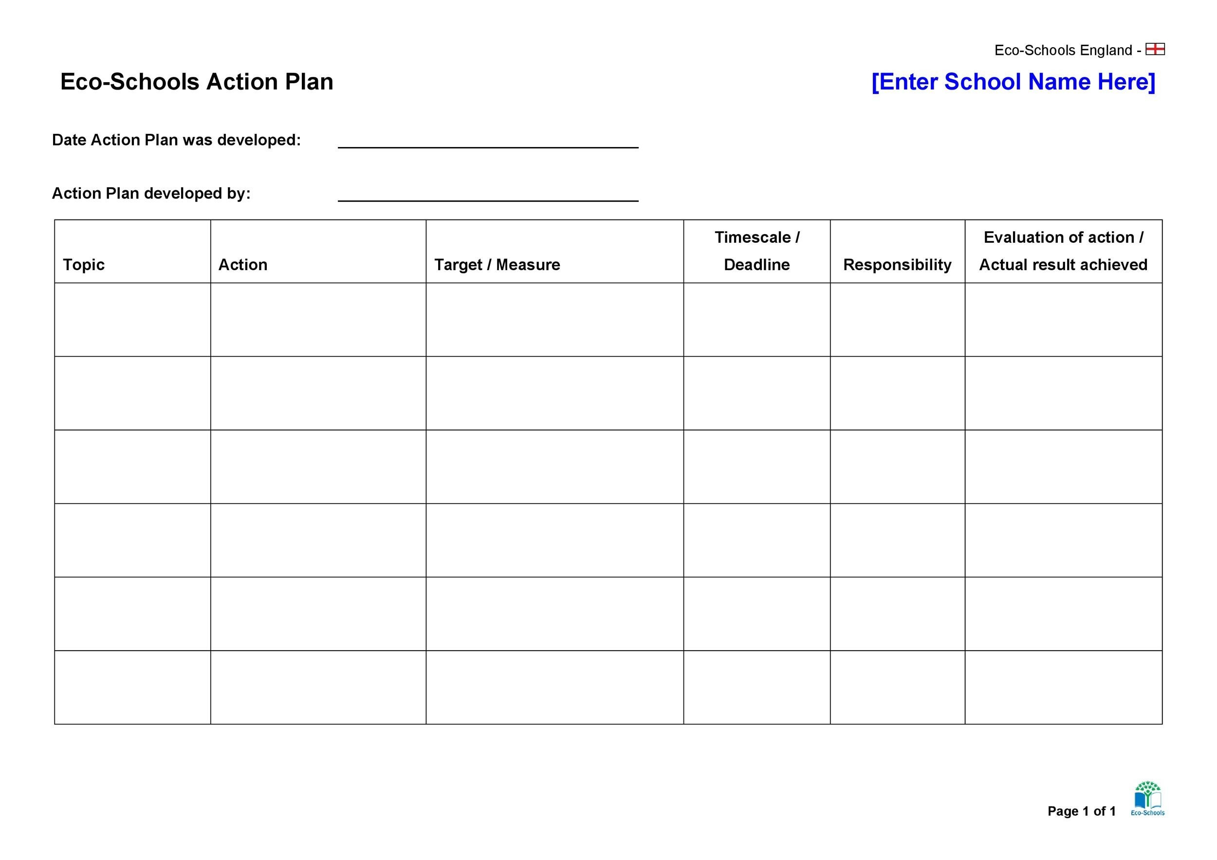action plan template 41