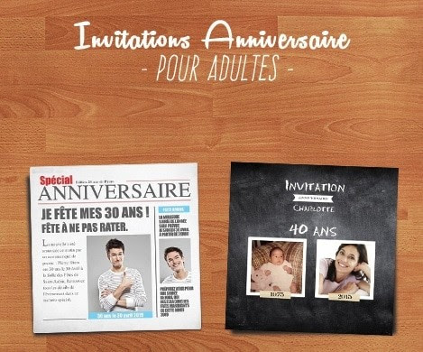 modele carte anniversaire invitation