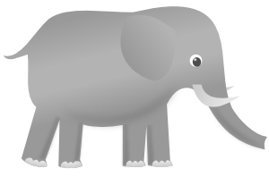 ゾウのイラスト 無料イラスト作成ソフトinkscape インクスケープ の作品集