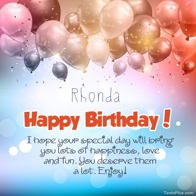 Happy Birthday Rhonda Pictures Congratulations