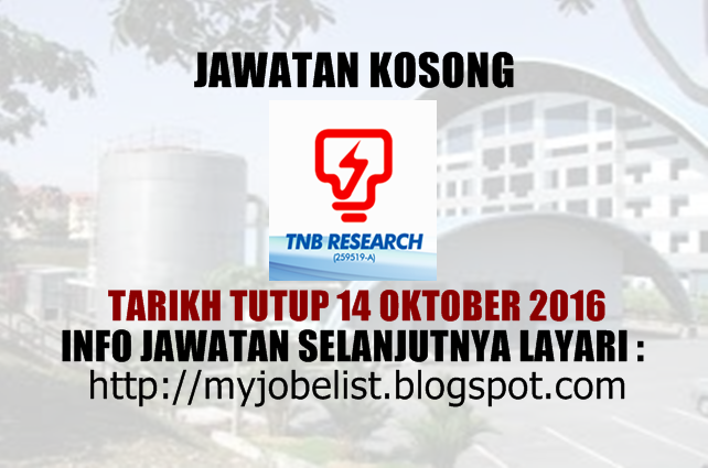 Jawatan kosong di tnb researcher sdn bhd 2016