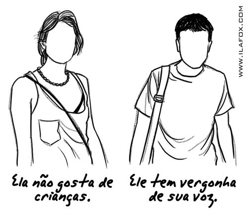 carapuça, ela não gosta de crianças, ele tem vergonha de sua voz by ila fox