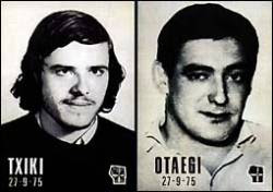Txiki i Otaegi, militants independentistes bascos afusellats per la Guàrdia Civil el 1975