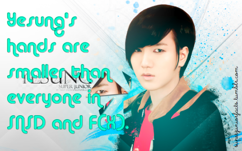 &#8220;Yesung’s hands are smaller than everyone in SNSD and F(X).&#8221;