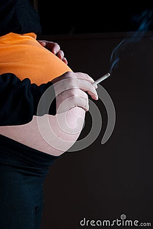 pregnant woman smoking. WOMAN PREGNANT SMOKING (click