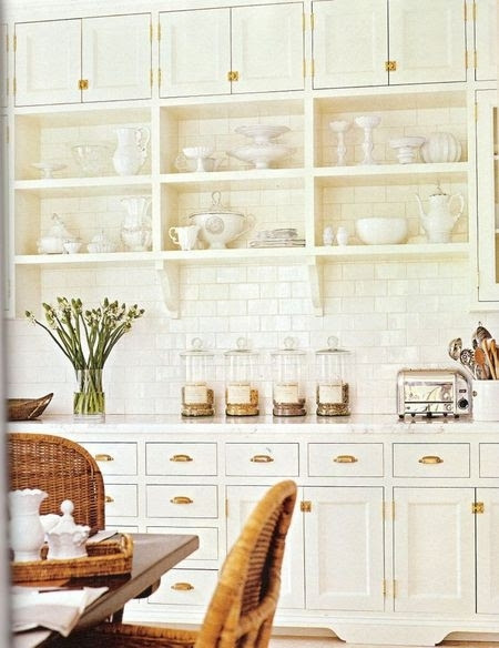 icebox hardware in gold brass french country kitchen