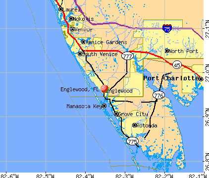 Map Of Englewood Florida Area Englewood, Florida (FL 34223, 34224) profile: population, maps 