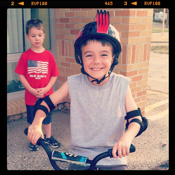 First time riding without the training wheels!