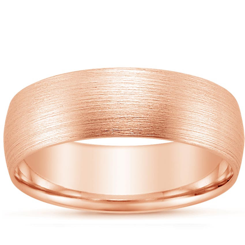 7mm Matte Comfort Fit Wedding Ring in 14K Rose Gold 7mm Matte Comfort Fit Wedding Ring in 14K Rose Gold