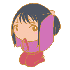 袴系女子 Lineスタンプ Mook Hary