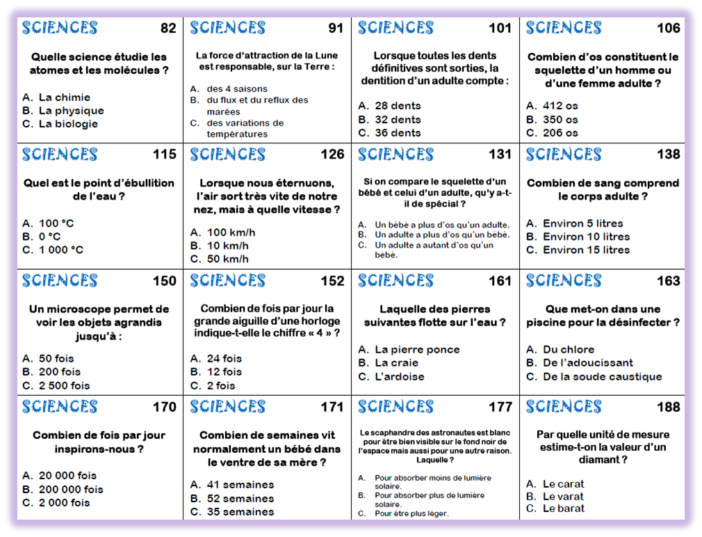Connaissance generale question reponse