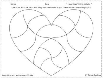  heart map freebie by the elementary gridiron teachers pay teachers