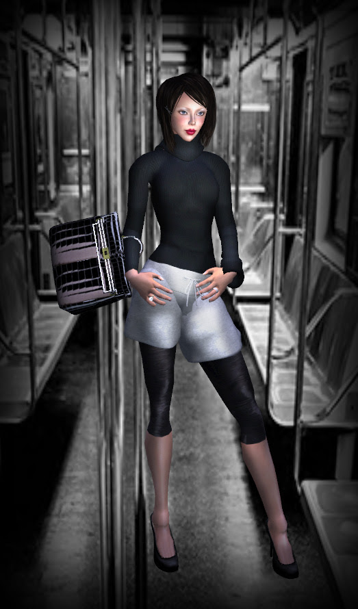 BlackTurtleNeckGreyShorts