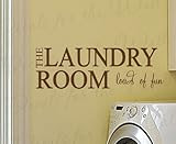 The Laundry Room Loads of Fun - Funny Cleaning Clothes Room Mom Mother - Vinyl Sticker Art, Wall Decal Quote Design, Lettering Decor, Saying Decoration