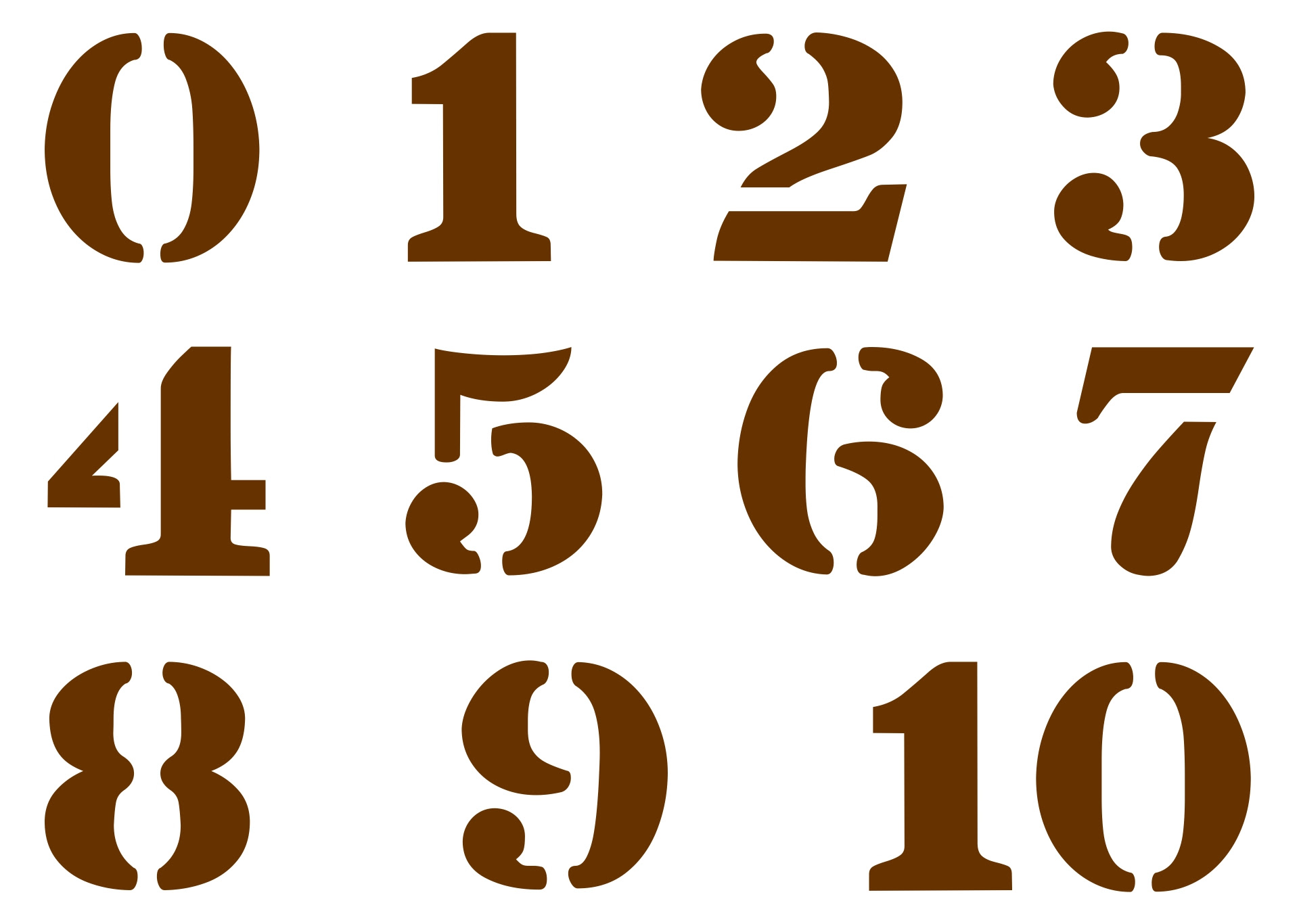 10 Best Images of 3 Inch Stencils Numbers Printable - 2 ...