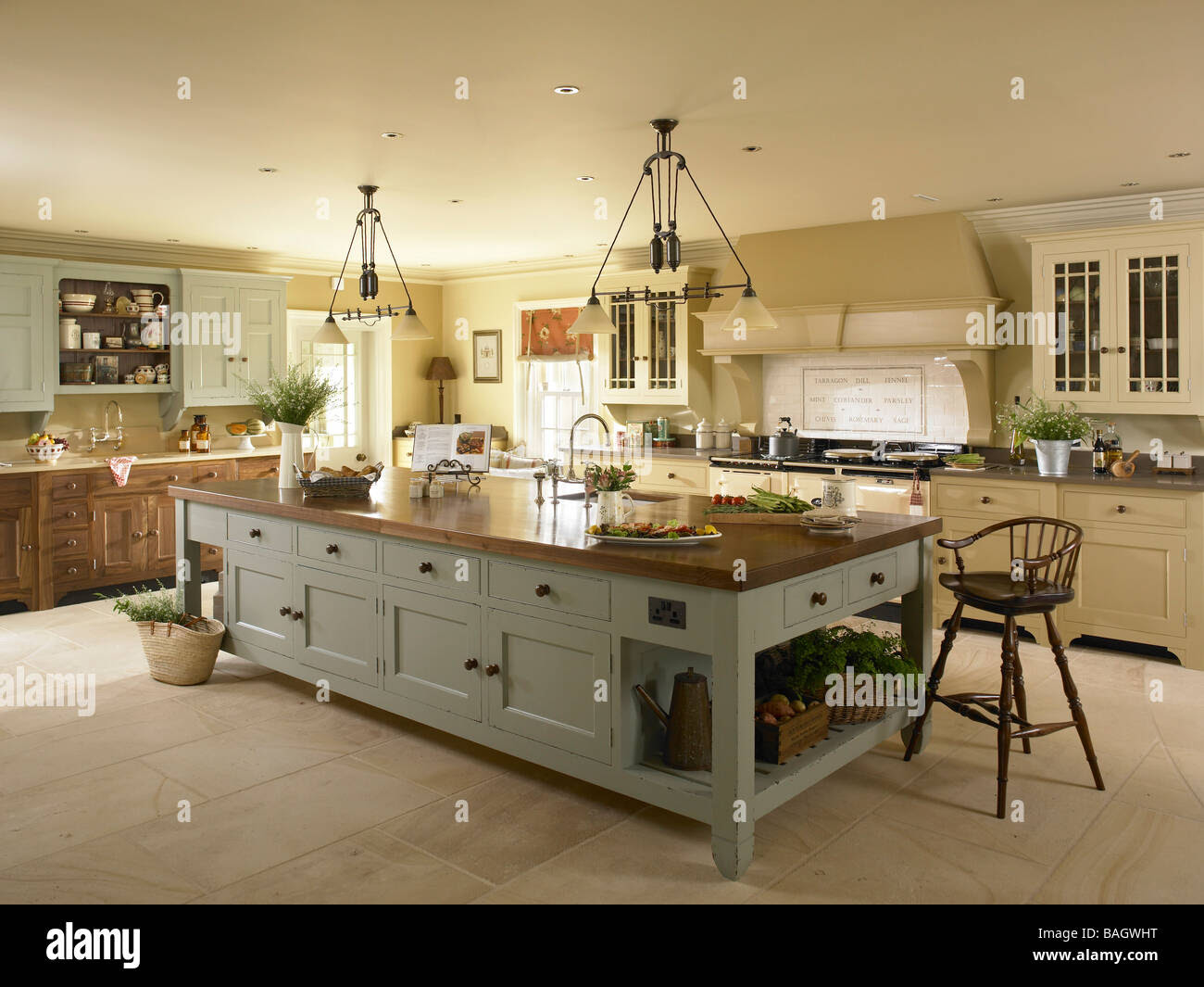 A large kitchen island unit Stock Photo, Royalty Free Image: 23728260  Alamy