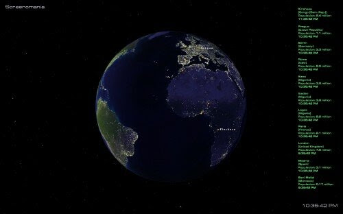 3D Earth Screensaver 3D Earth Screensaver