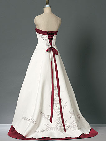 Red and White Wedding Dress Style