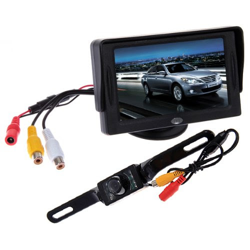  4.3 POUCES KIT VUE ARRIERE DE VOITURE TFT LCD MONITEUR + CAMERA ETANCHE DE VISION ARRIERE DE VOITURE