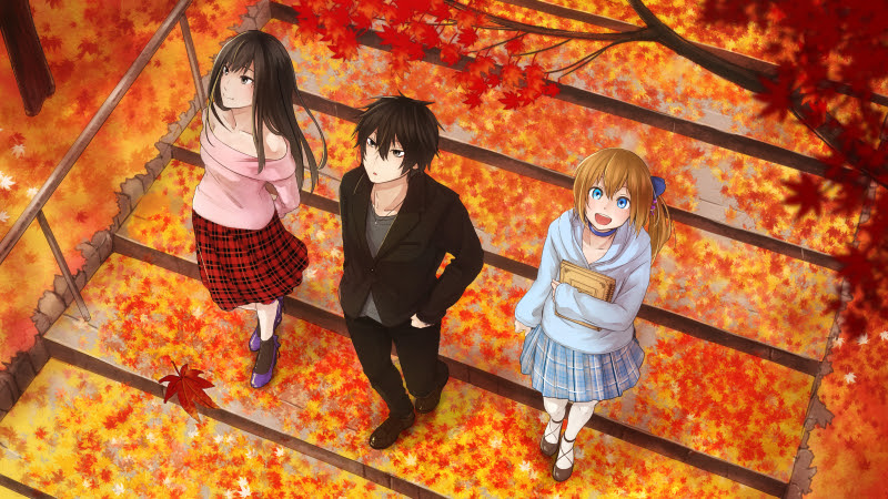 紅葉狩り ３人で散歩をしながら イラスト詳細 らっかみ